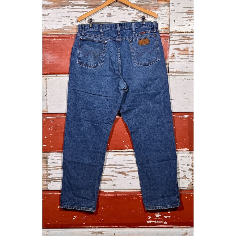 Wrangler Jeans Relaxed Fit Denim‎ Work Utility Pants Paint Splatter 38x32